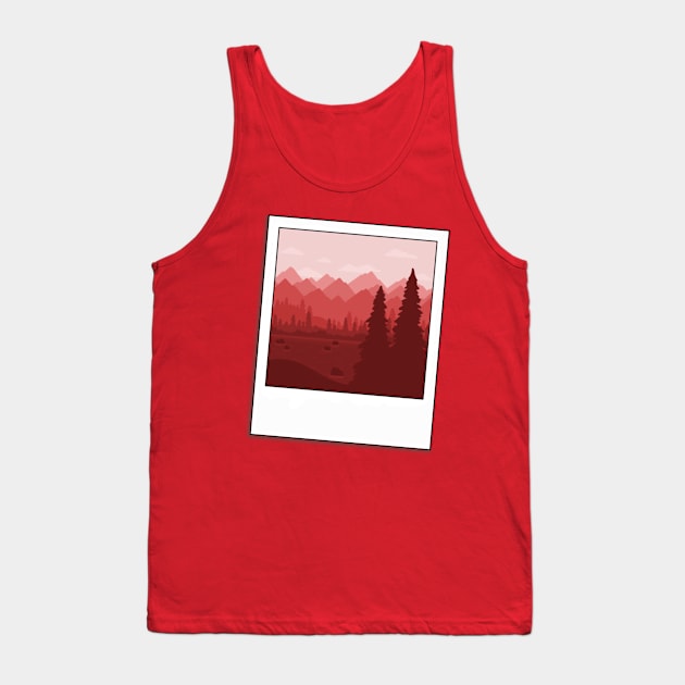 One Colour Red landscape Tank Top by AlmightyClaire
